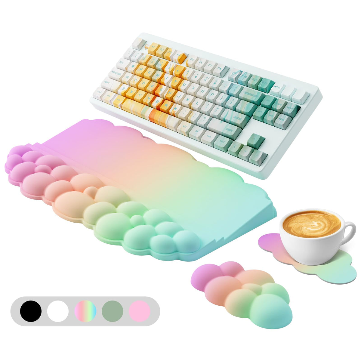 Ergonomic Wrist Rest for Keyboard, Soft Memory Foam Cloud Keyboard Stand