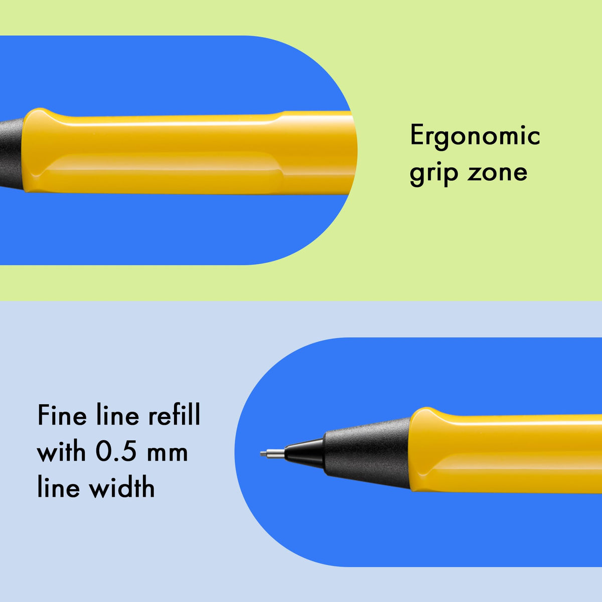 LAMY safari yellow - Mechanical Pencil with ergonomic grip & body made of robust ASA plastic