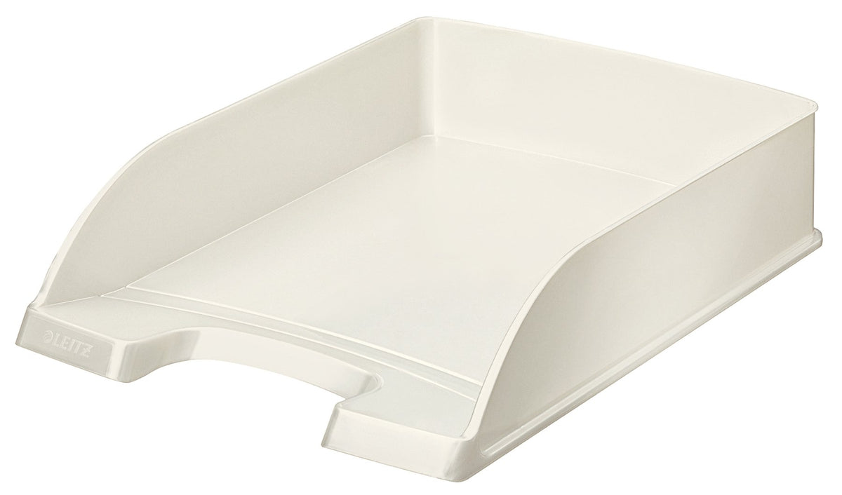 Leitz A4 Letter Tray, Pearl White, Wow Range, 52263001