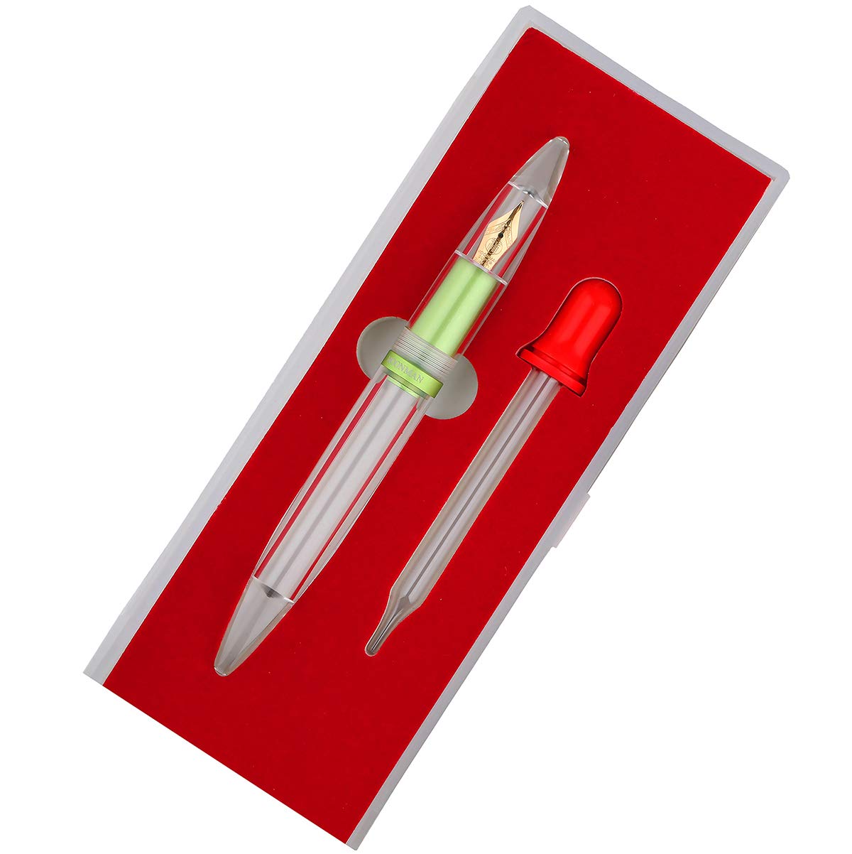 erofa M2 Fountain Pen Transparent Eye Dropper Filling Large-Capacity Ink Storing, Fine Nib Gift Set