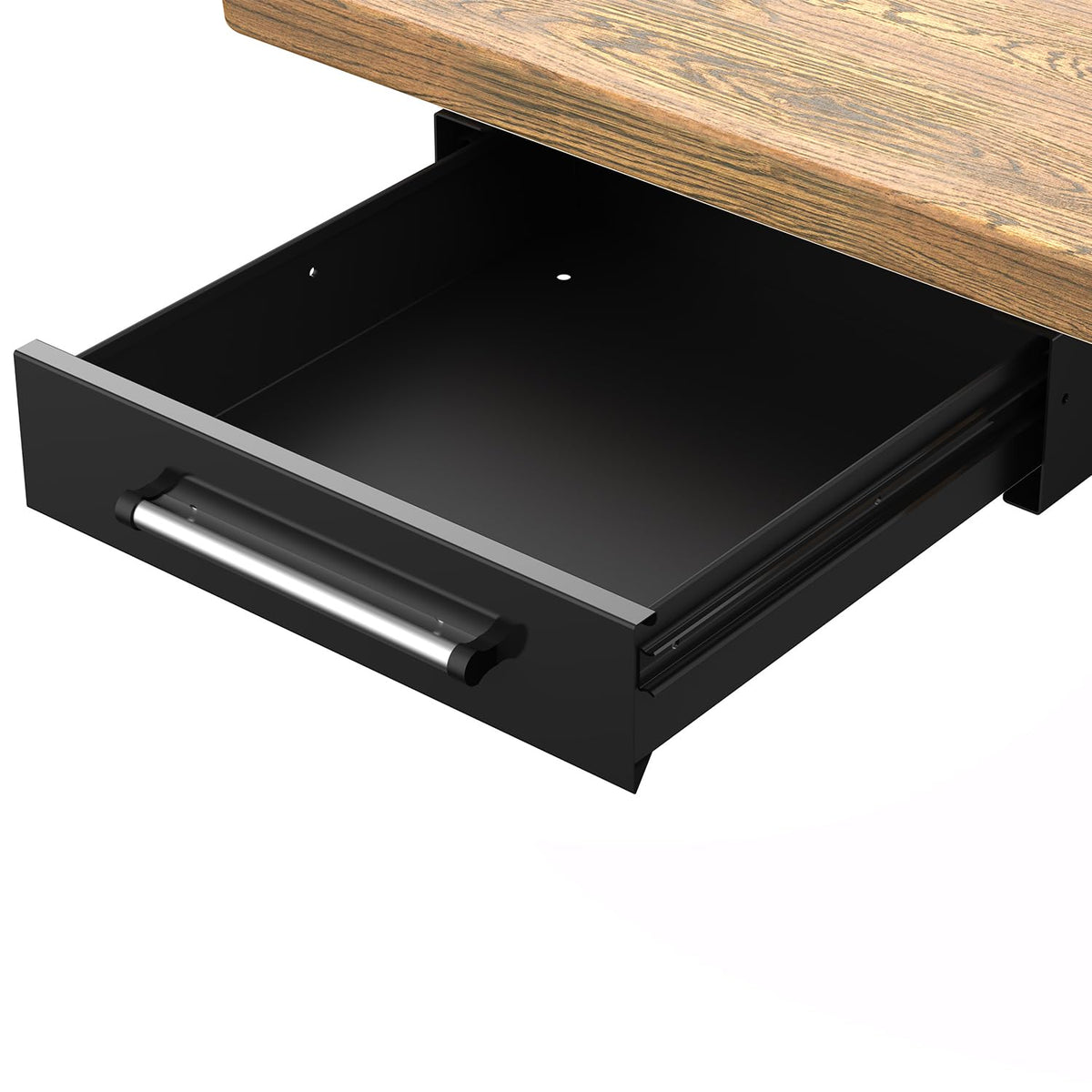 UNITEDPOWER Under Desk Drawer Storage, Pull-Out Office Hidden Counter Drawer, Metal Sliding