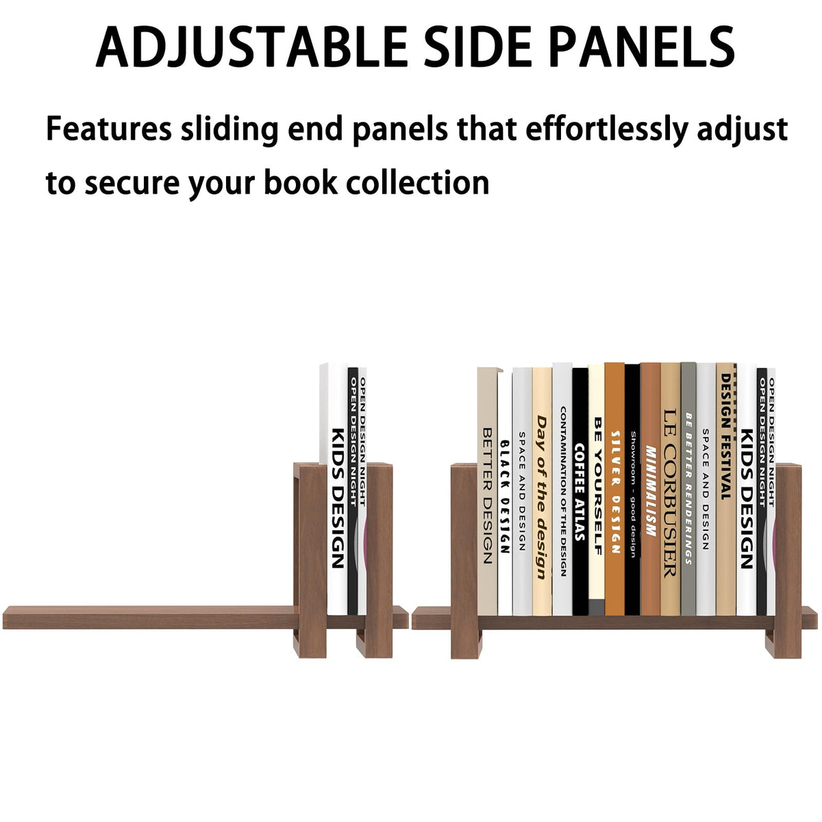 Adjustable Desktop Bookshelf Wooden Desk Book Holder Organizer Tabletop Bookshelf Mini Book Shelf