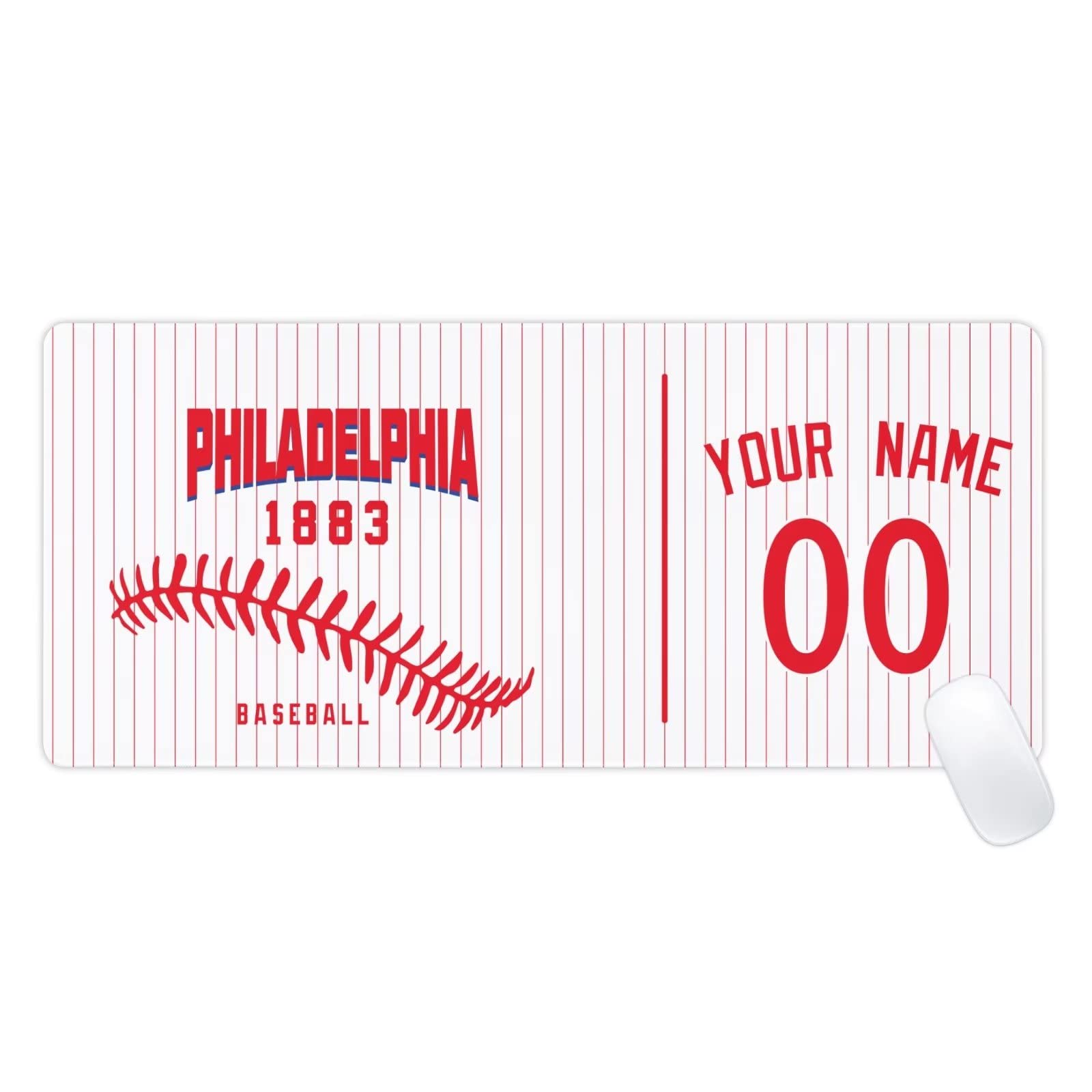 Philadelphia Mouse Pad Custom Any Name and Number Personalized Desk Pad for Men Women Youth Gifts
