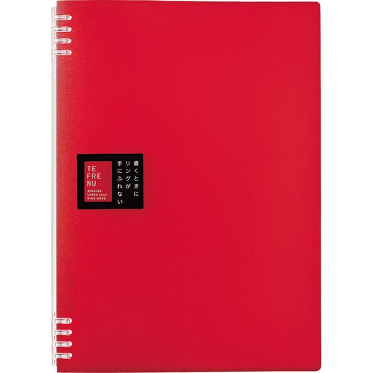 King Jim 9856TTE A4 Ring Notebook, Tefline, Red