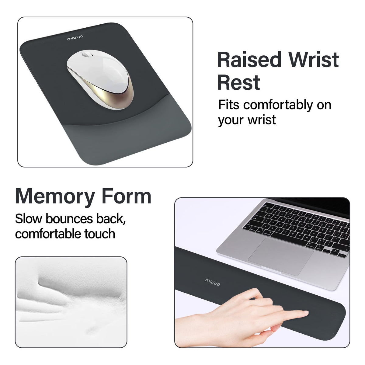 MOSISO Keyboard Mouse Pad Set, Large Gaming Mouse Pad&Keyboard Wrist Rest