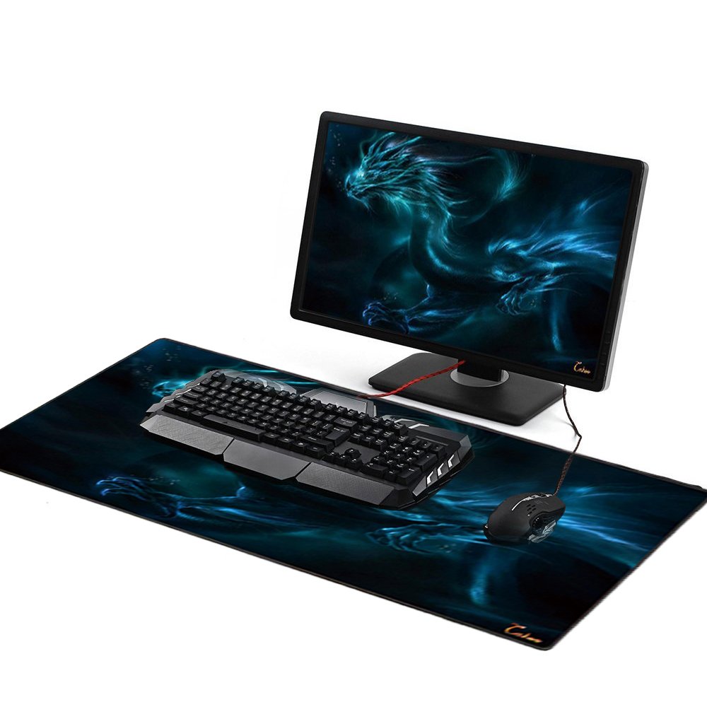 Cmhoo XXL Professional Large Mouse Pad & Computer Game Mouse Mat (35.4x15.7x0.1IN, Dragon)