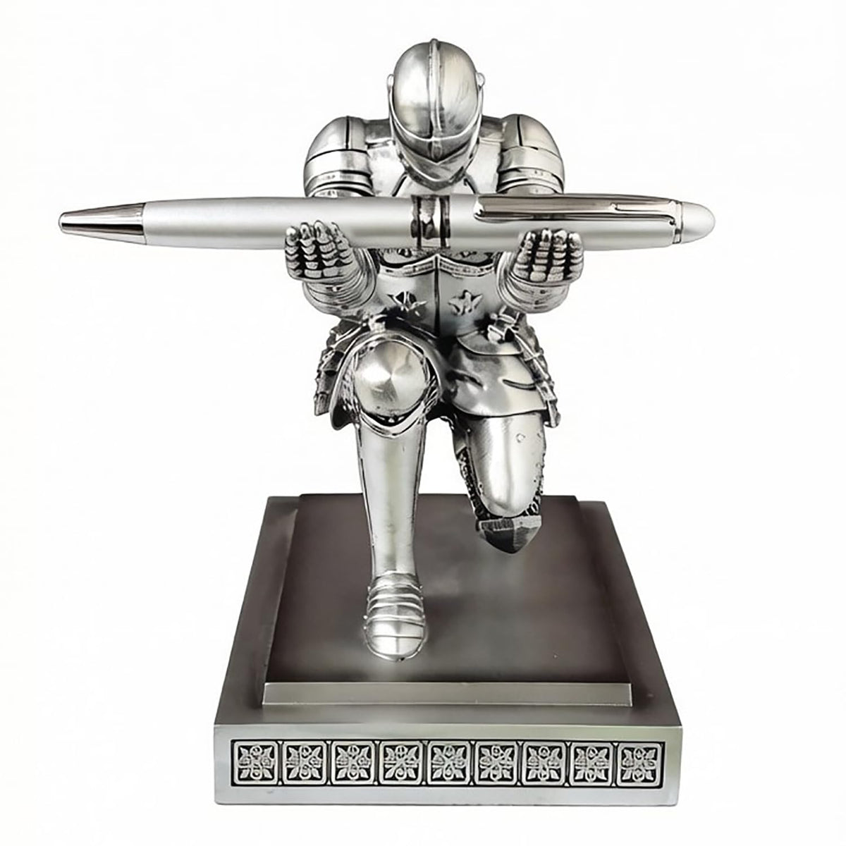 HDMbigmi Knight Pen Holder Pen Stand Desk Organizer and Accessories Silver