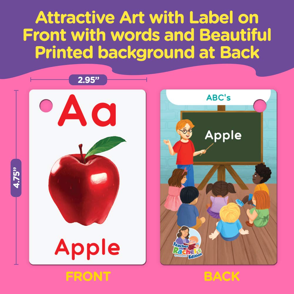 Teacher Rachel's Educational Flash Cards for Toddlers - Set Of 5 184 Cards Pre K-K Mega Flashcards