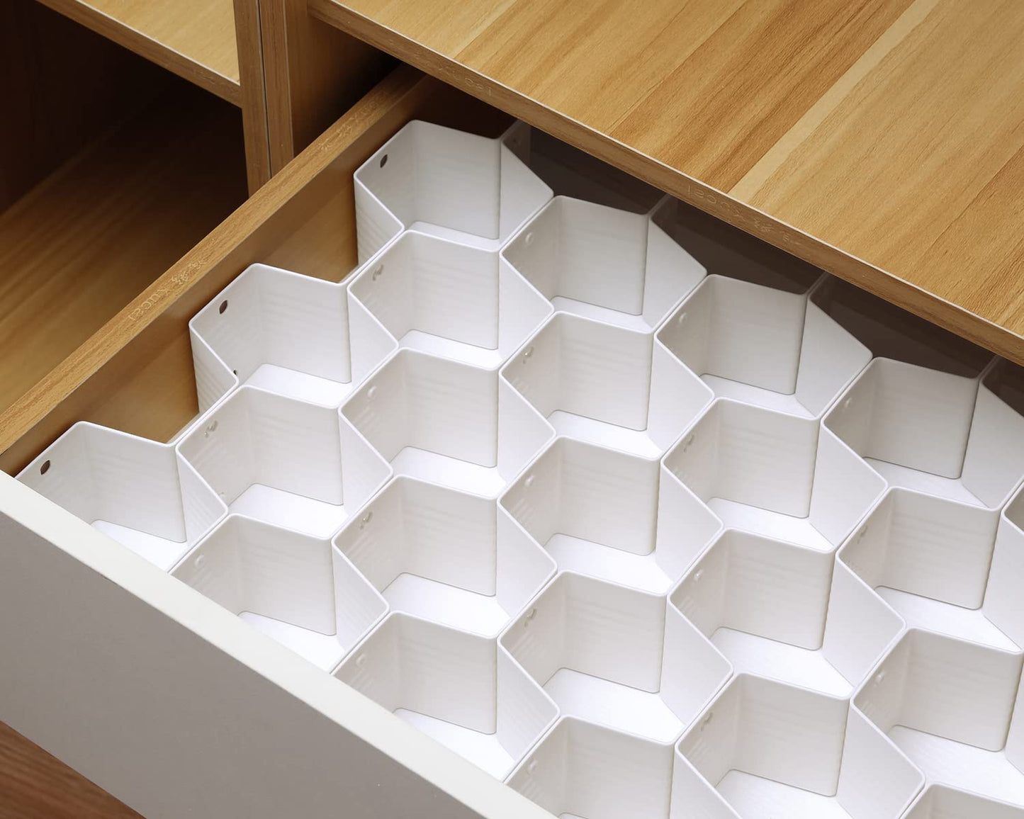 Natzerat Honeycomb drawer organizer and divider, underwear, socks, tie sorter, office supplies and