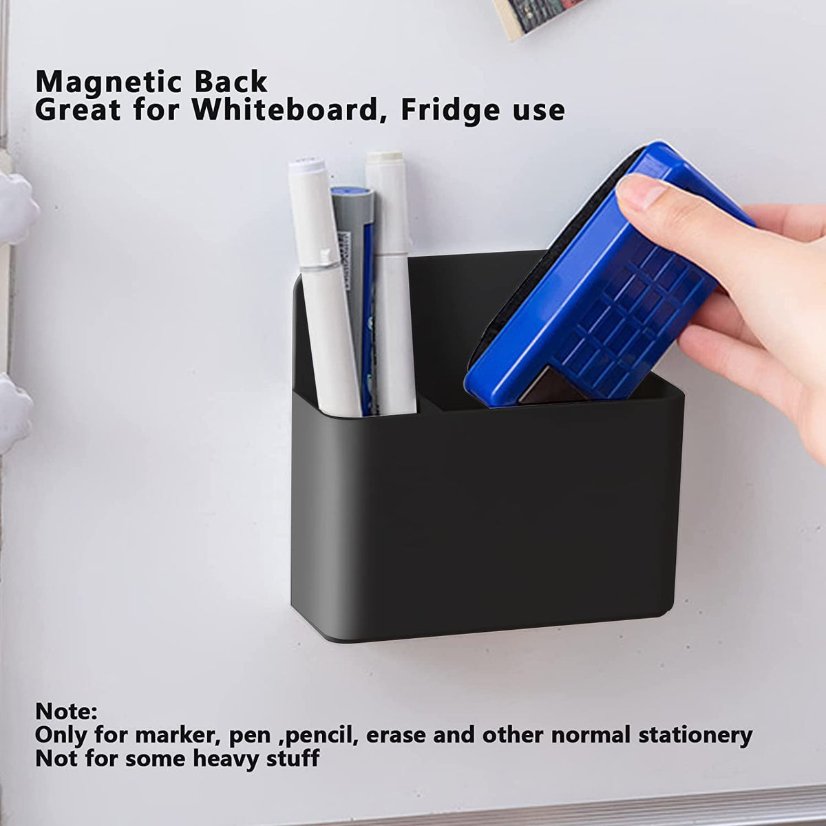 noonebutyou 4-in-1 Magnetic Marker Holder - Dry Erase Marker, Pen Holder, Wall Mount, Self-Adhesive
