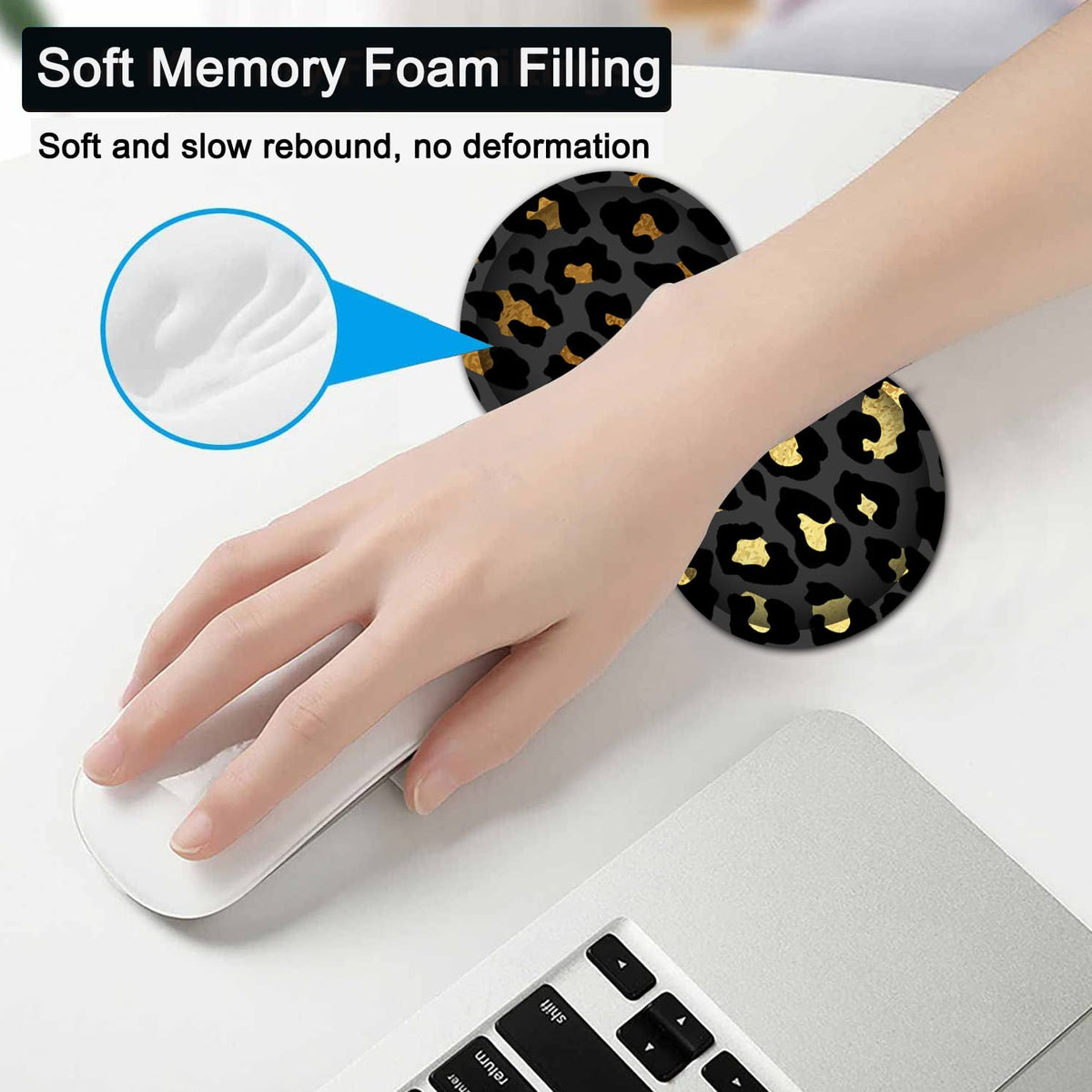 Large Gaming Mouse Pad,31.5x11.8 in Extended Computer Mouse Mat with Non-Slip PU Base, Ergonomic