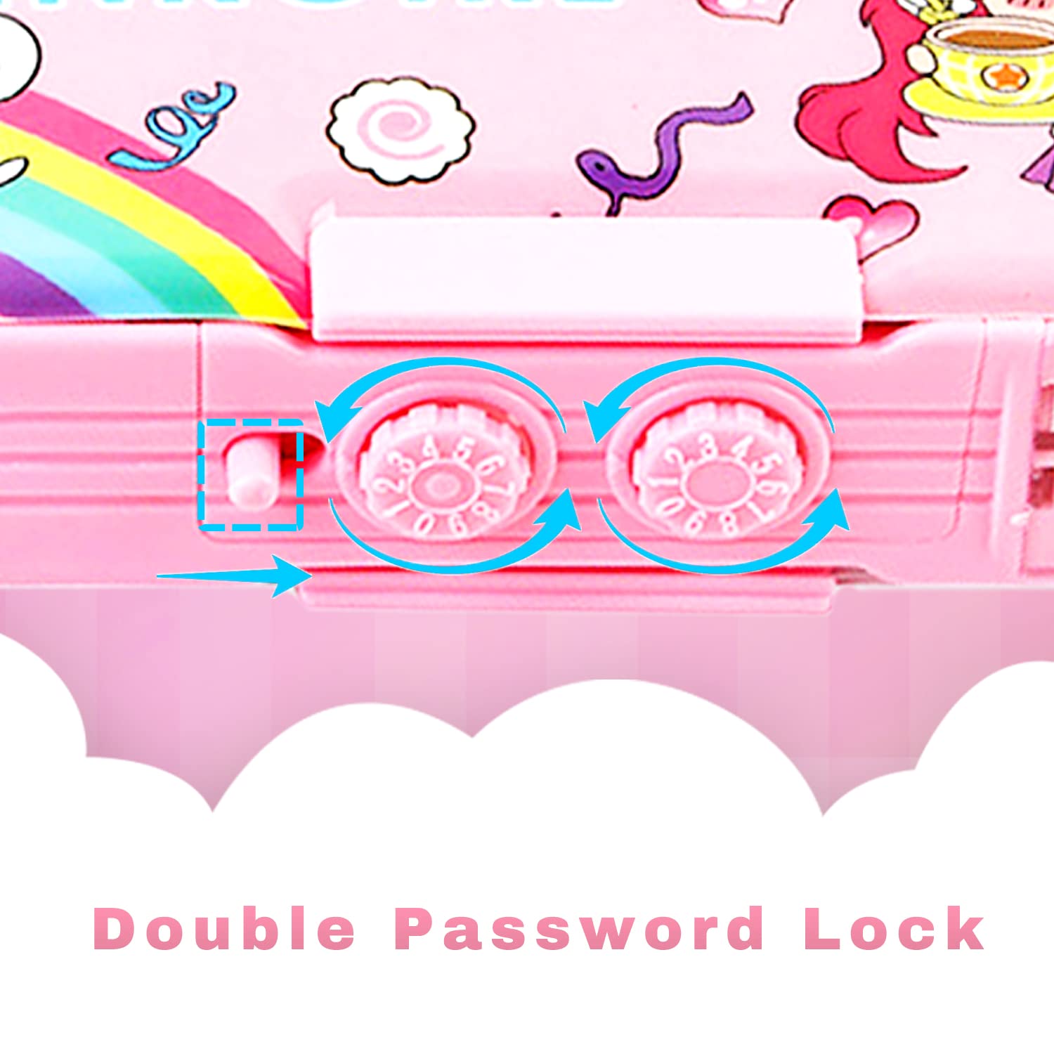 【2Pack】Pop Up Multifunction Pencil Case for Girls and Boys, Cute Cartoon Pen Box Organizer