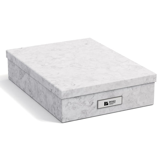 Bigso Oskar Fiberboard Label Frame Document Letter Box for Important Paperwork A4 or Letter Size