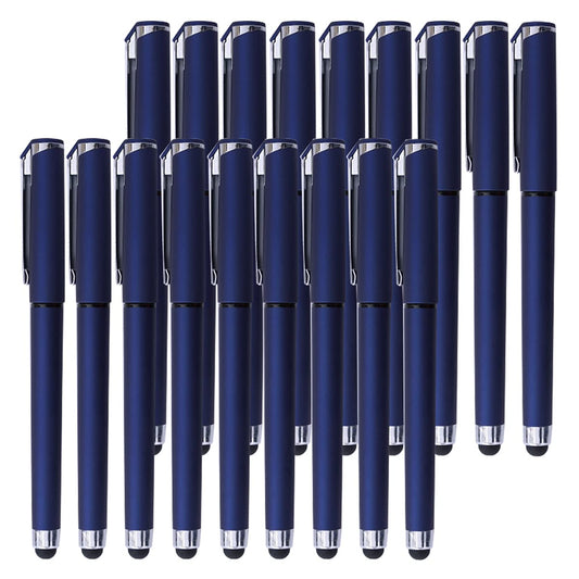 Black Gel Ink Rollerball Pens 0.7mm Gel Pens 2-in-1 Stylus Pens Medium Point Pen for Office, Black