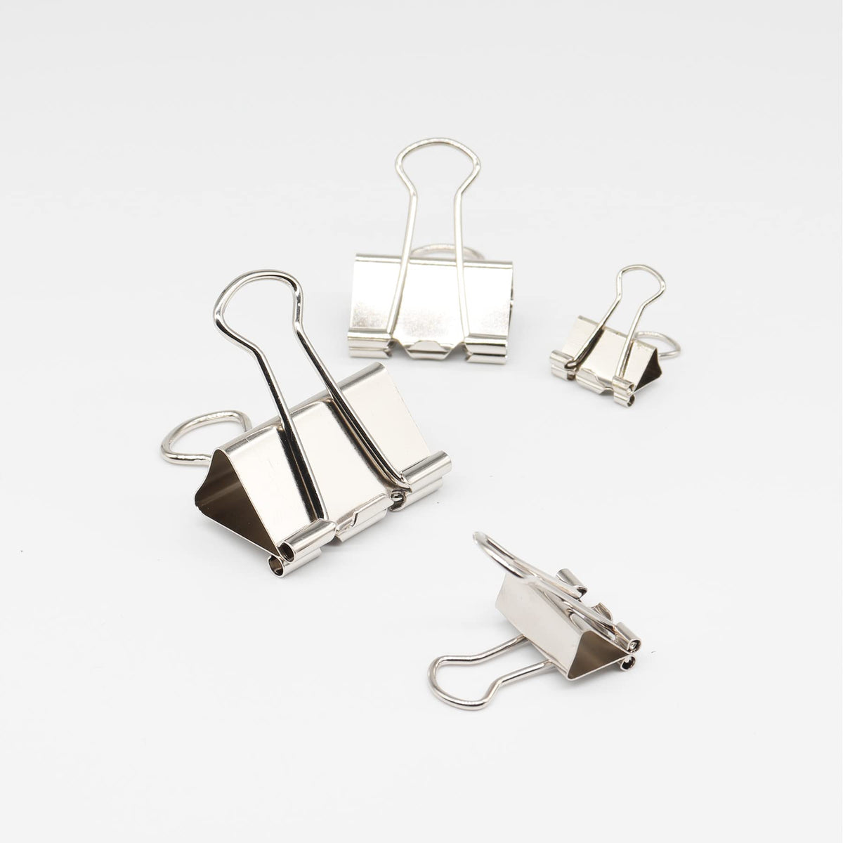 Binder Clip Paper Clamps, Assorted Sizes (Mini, Small, Medium, Large), 100 Pcs Clips for Office