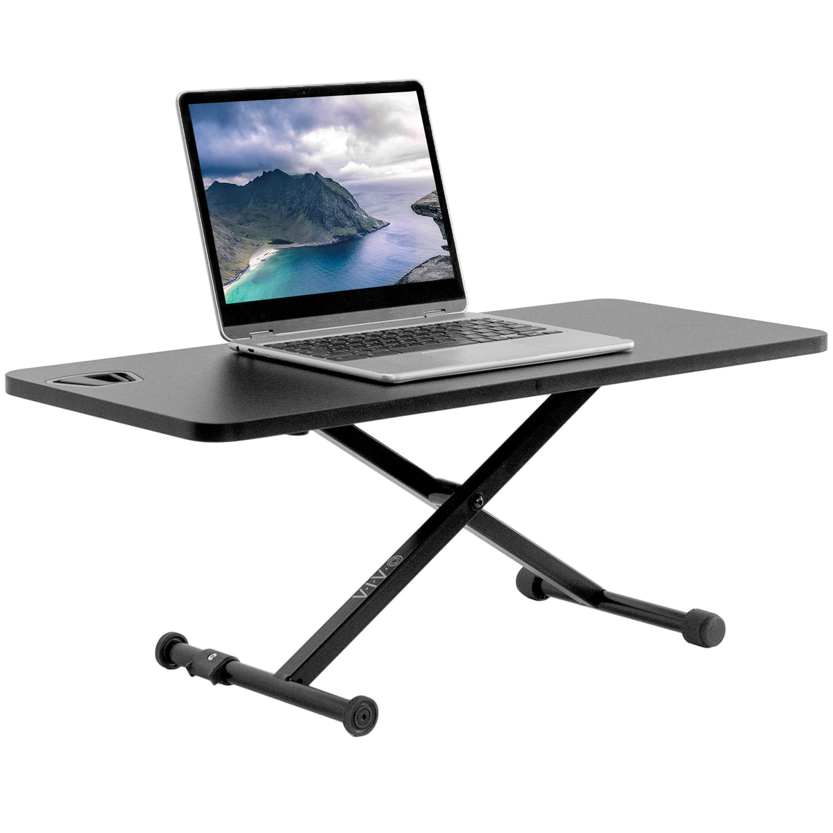 VIVO Black 28 in Single Top Standing Desk Converter, DESK-V011F