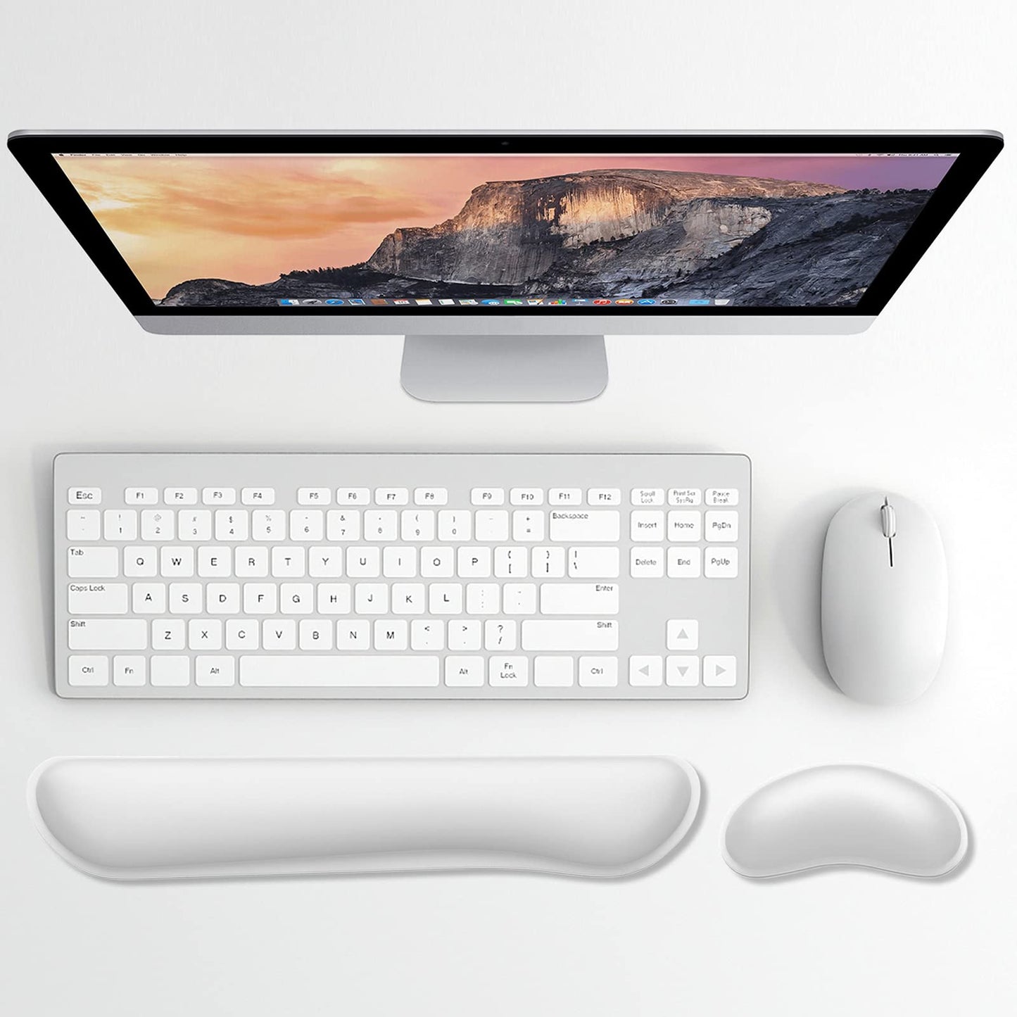 Dapesuom Enlarge Keyboard Wrist Rest, Memory Foam Wrist Cushion for Desk Mats Support, Cute Typing