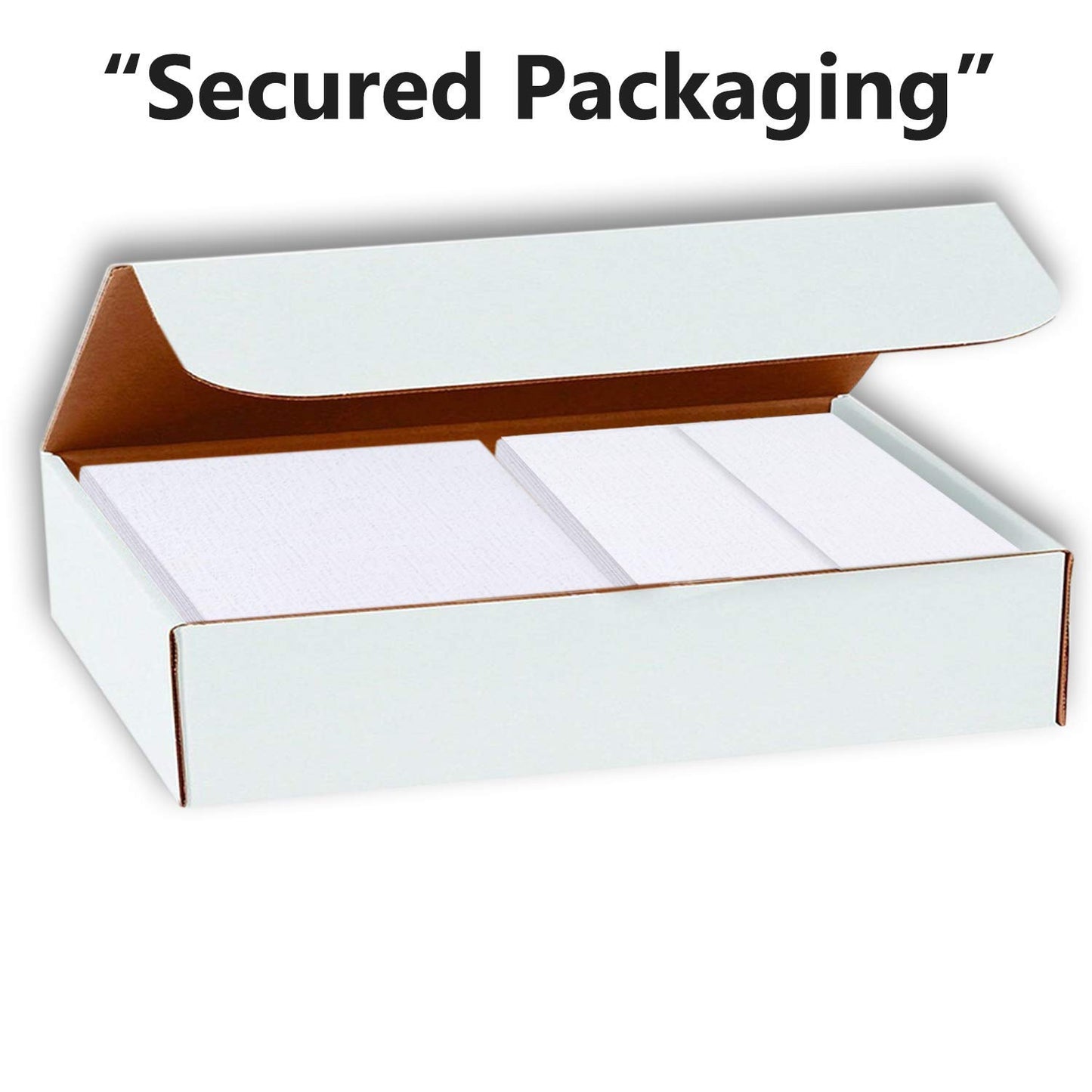 Hamilco White 80lb Cover Heavy 5x7 Linen Cardstock & Envelopes (100PK)