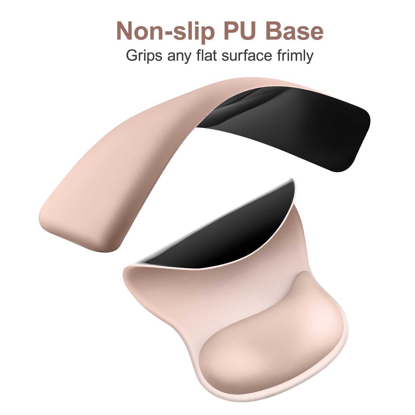 MOSISO Wrist Rest Support for Mouse Pad & Keyboard Set, Nude