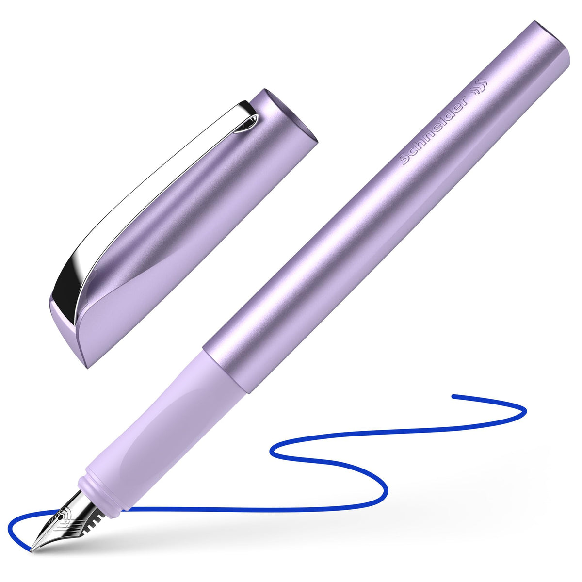 Schneider Ceod Shiny 168656 Fountain Pen (Right and Left-Handed Users, M Nib, Includes Ink