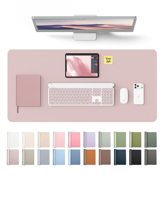 YSAGi Leather Desk Protector, Office Mat, Large Mouse Mat, Non-Slip PU Leather Blotter, Laptop Pad