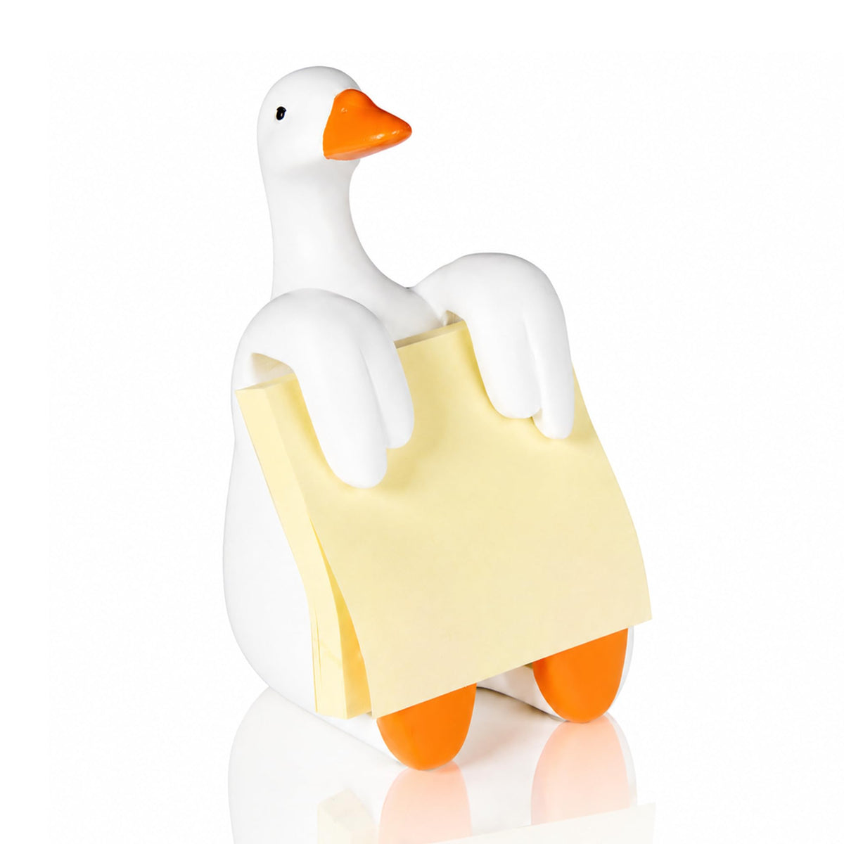HORTIX Silly Goose Pop-Up Sticky Note Dispenser for 3 x 3 in Notes, Orange