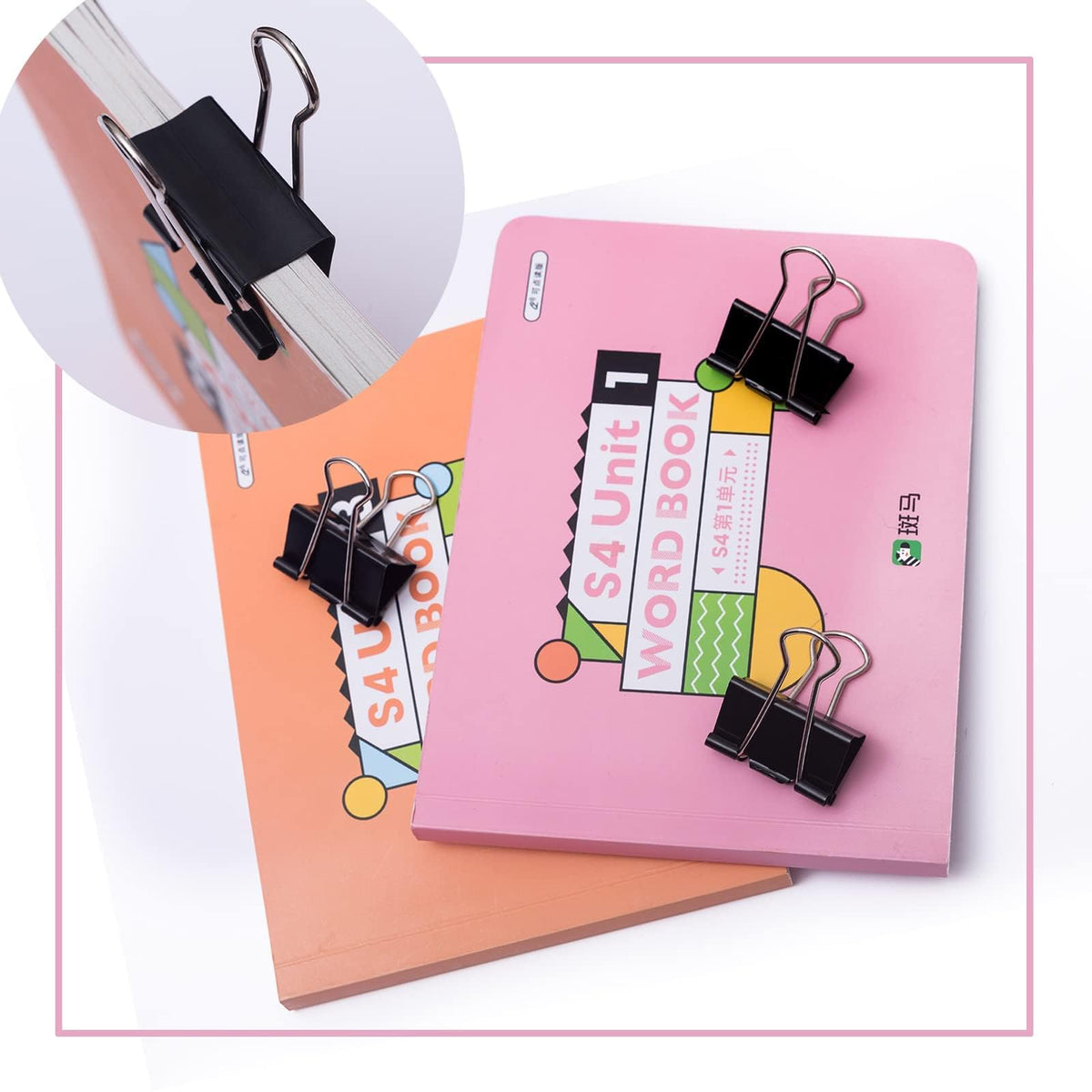 Large Black Binder Clips, 72 Pack, 1.6 Inch, Non-Standard 41mm, Black, Capacity 0.66 Inch, Metal