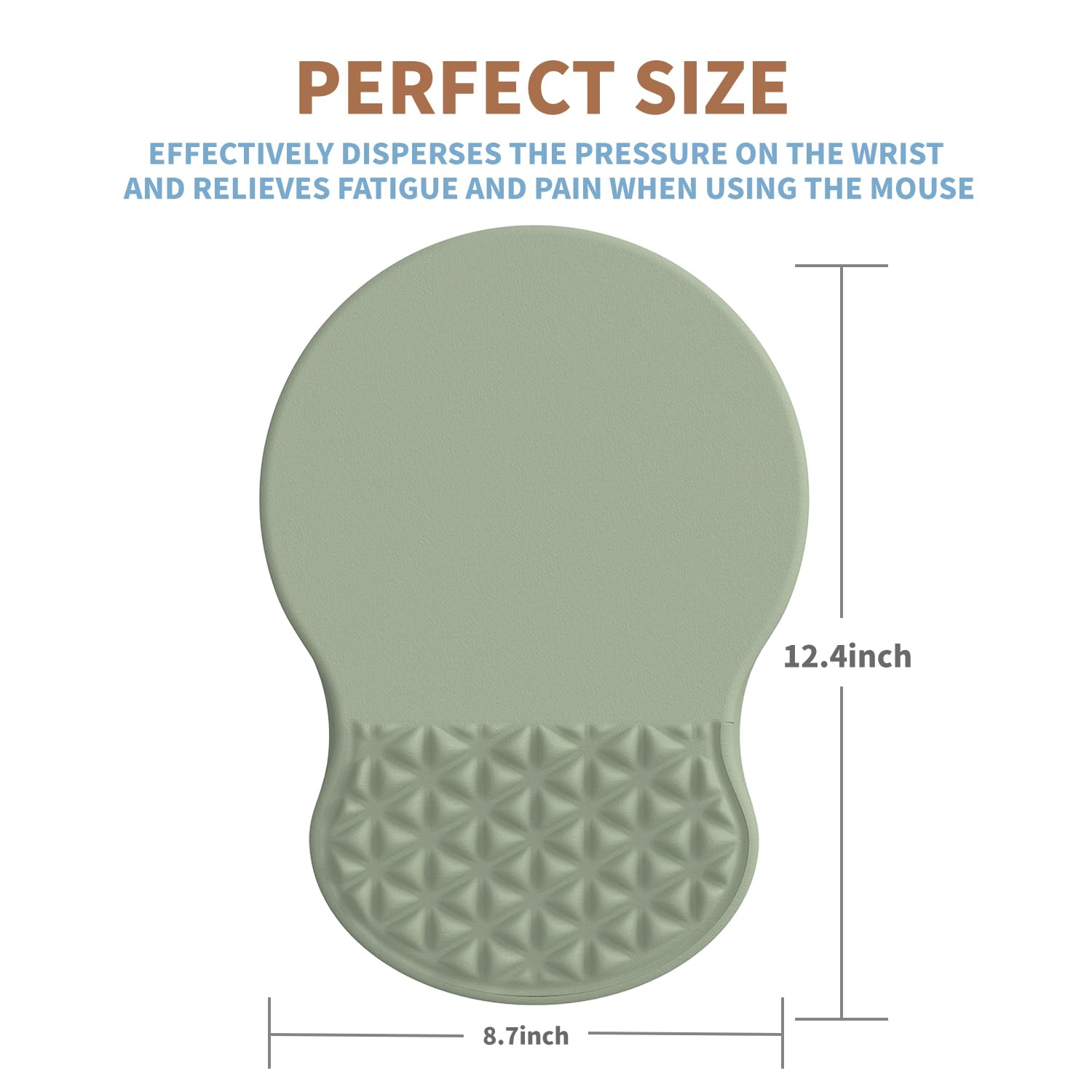 PYEDCA Ergonomic Mouse Pad Wrist Support with Foam Massage Design, Pain Relief Mousepad with Wrist