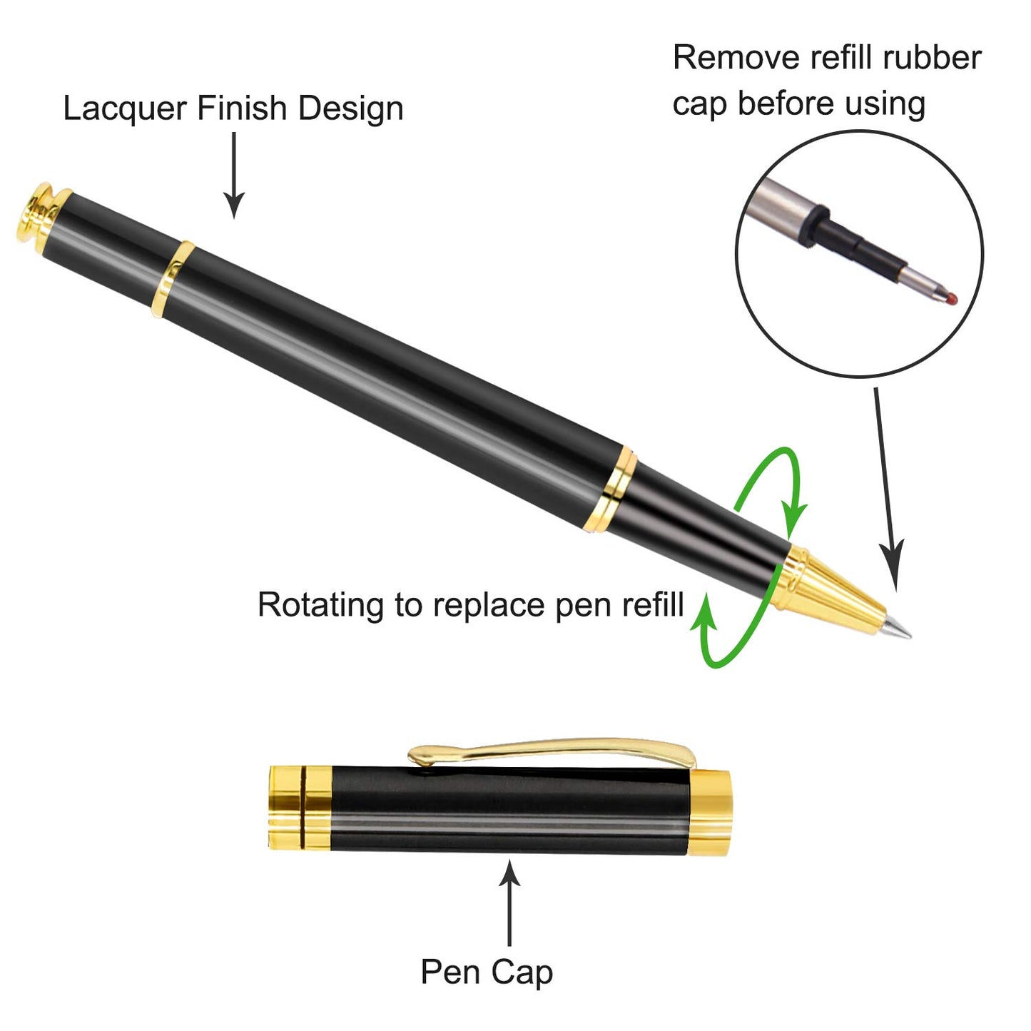 Aolun Personalized Pens,Custom Engraved Pen with Your Name Or Message,Refillable Medium