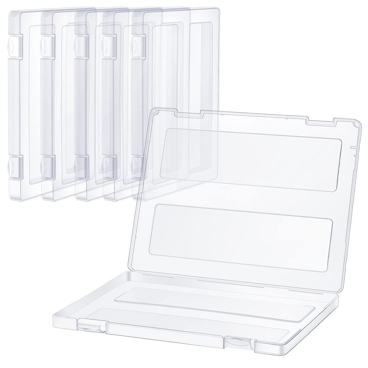 Outus 6 Pieces A4 Plastic File Box, Paper Photo Clear Storage Case