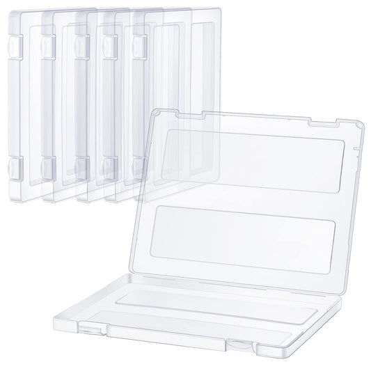 Outus 6 Pieces A4 Plastic File Box, Paper Photo Clear Storage Case