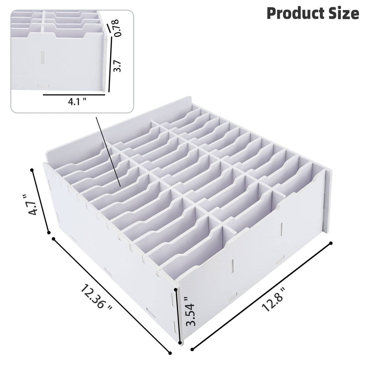 SANFURNEY 36 Slots Cell Phone Storage Box, Classroom Calculator Holder