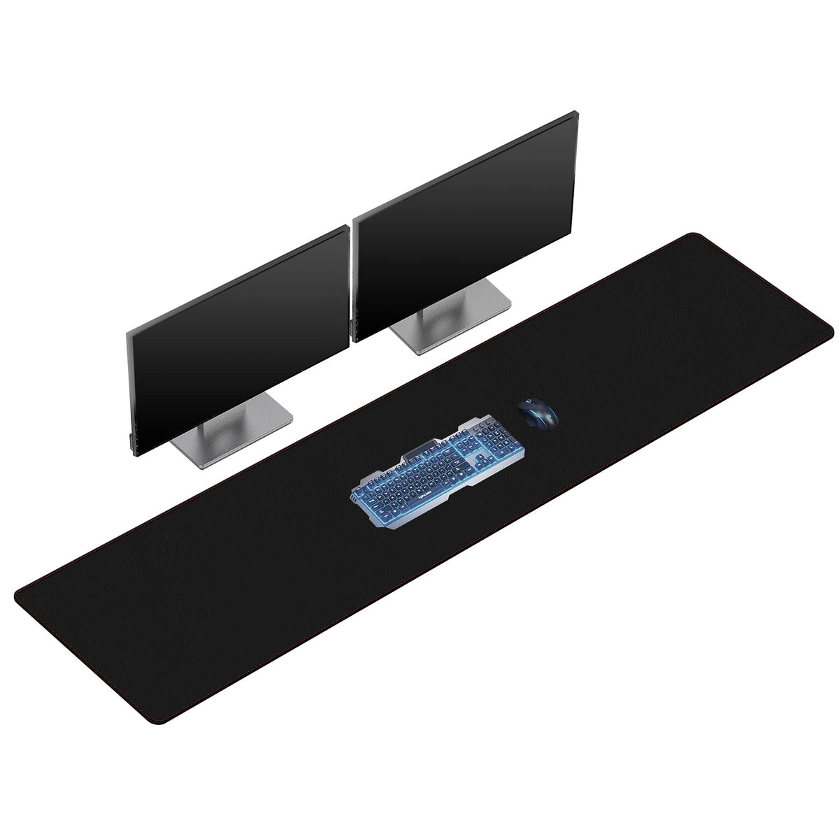 ZORESYN PU Leather Desk Mat 70.9 "x15.8 Black