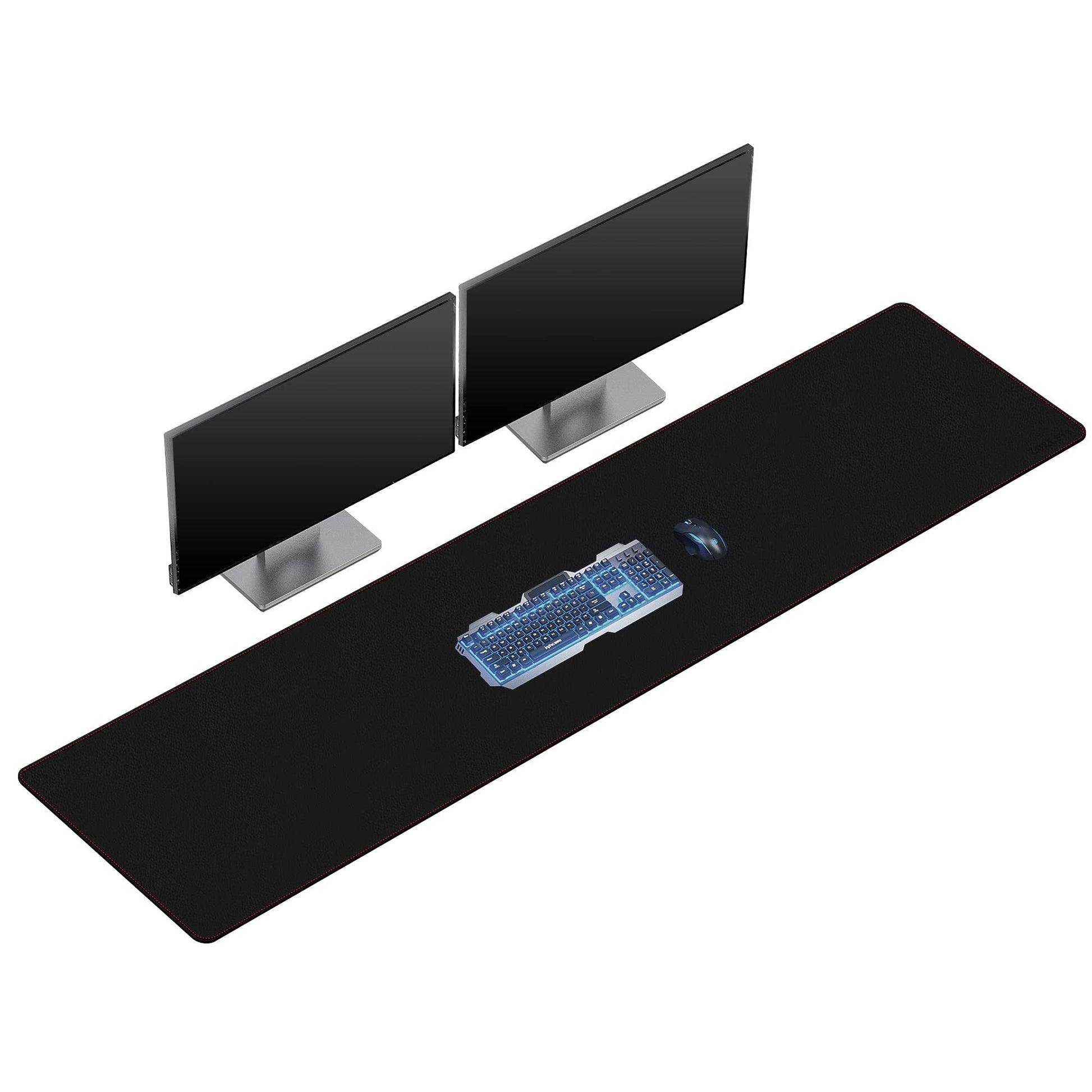 ZORESYN PU Leather Desk Mat 70.9 "x15.8 Black