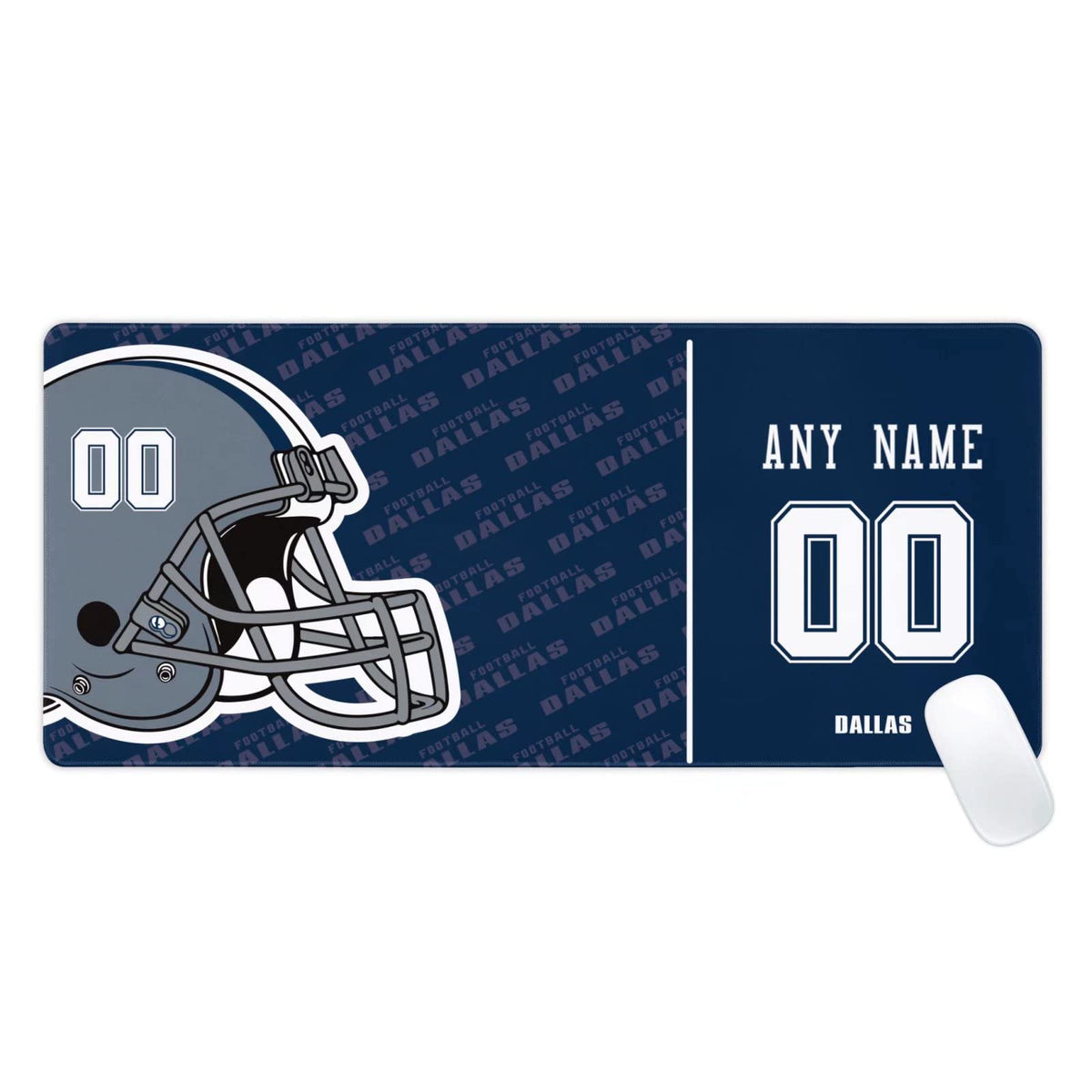 Dallas Mouse Pad Custom Any Name and Number Desk Pad for Men Women Youth Gifts