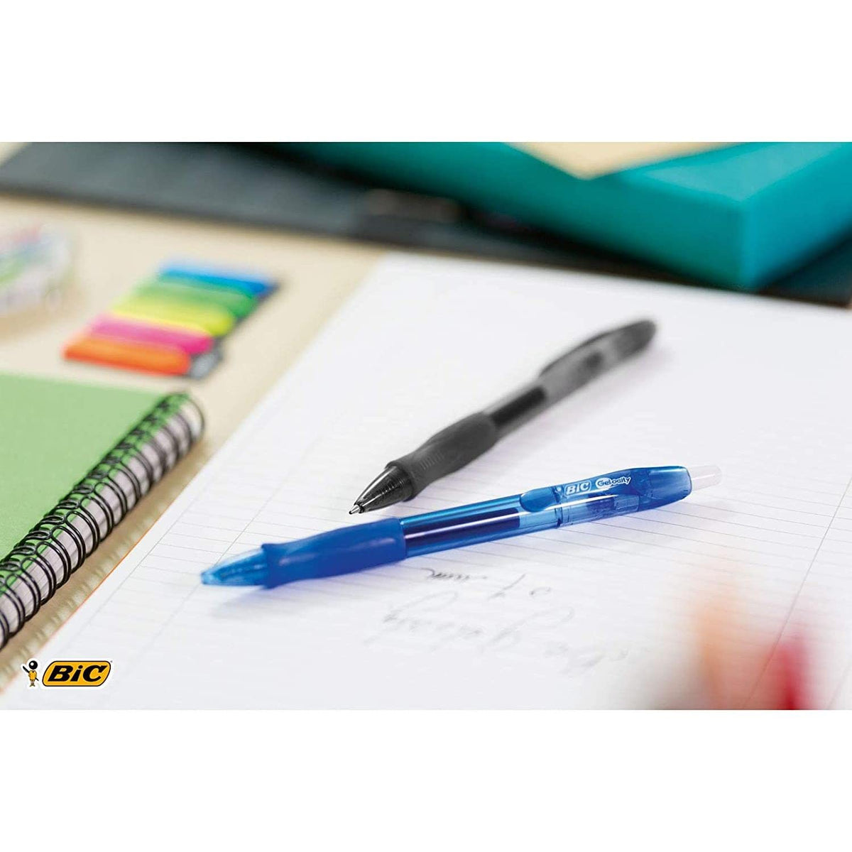 Bic Gel-ocity Original, Gel Ink Pens, With a Soft Grip, Seamless Smooth Writing, in Black, Medium: