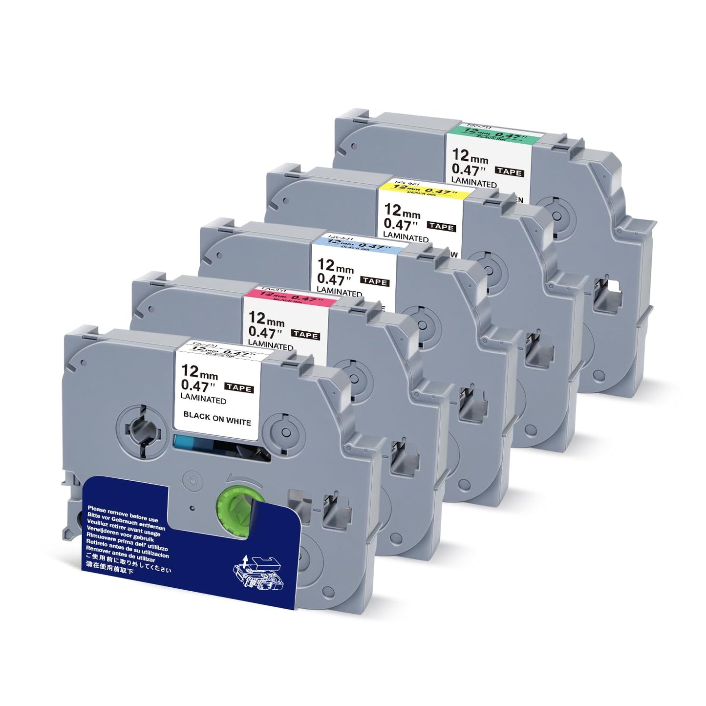 Womiten P Touch Label Tape 0.47 Compatible with Brother Label Maker PT-D210