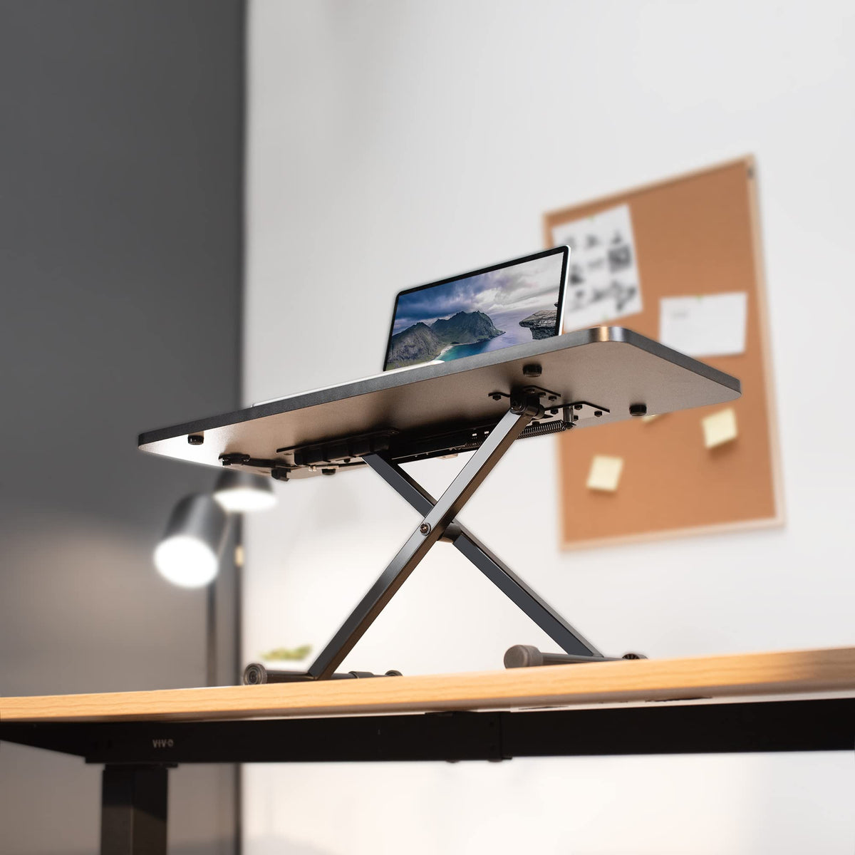 VIVO Black 28 in Single Top Standing Desk Converter, DESK-V011F