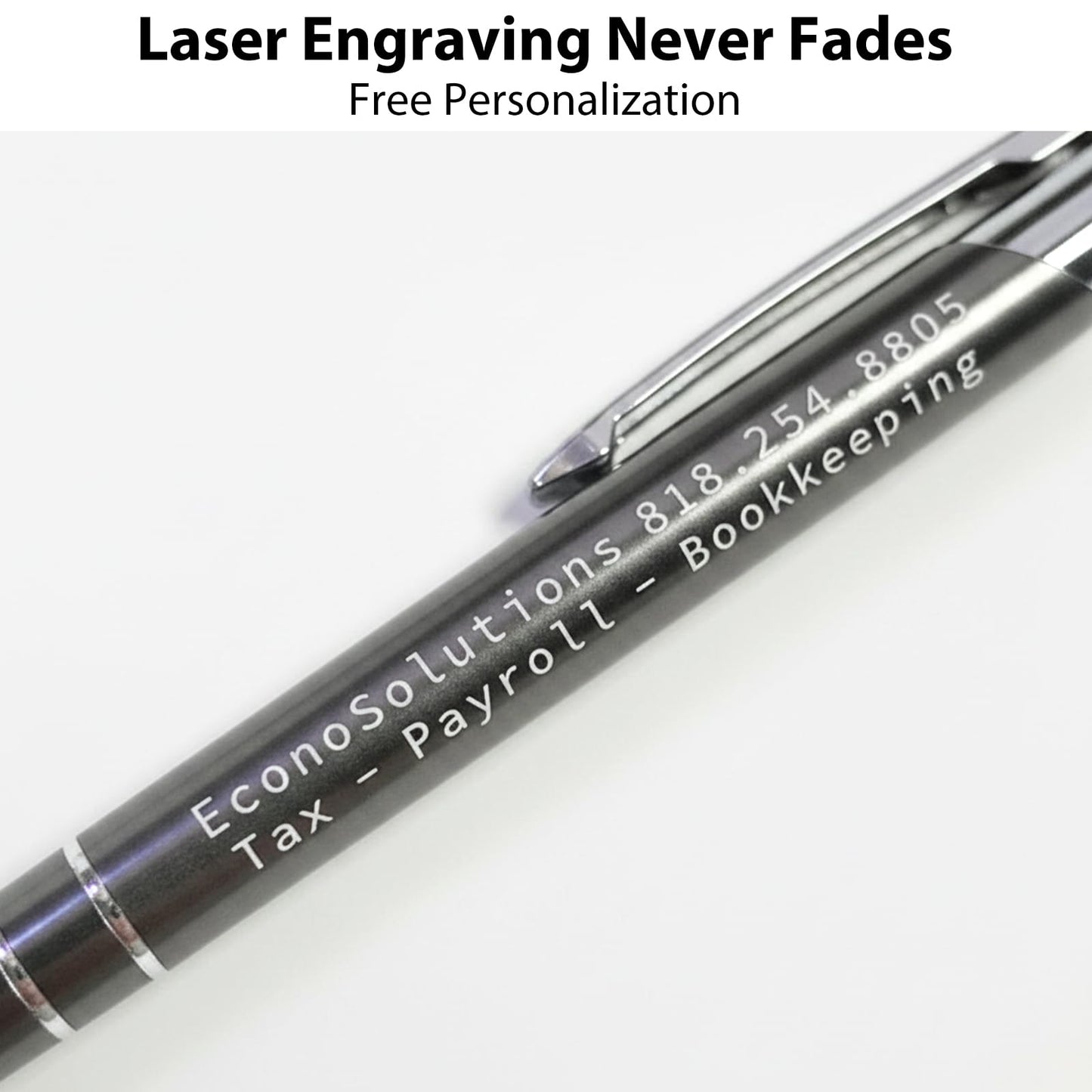 Engraved Retractable Pen for Business and Corporate Gifts 50-Pack