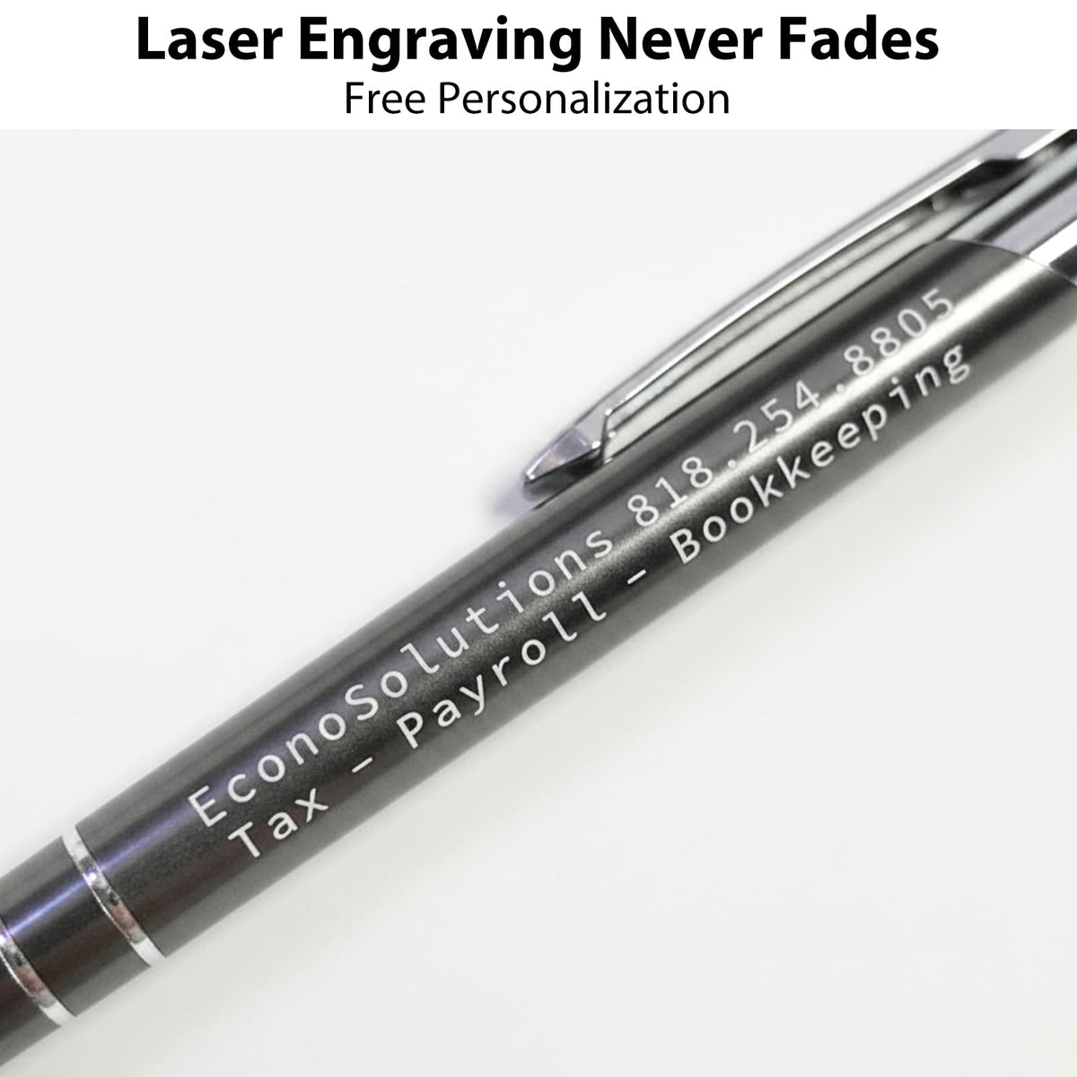 Engraved Retractable Pen for Business and Corporate Gifts 50-Pack