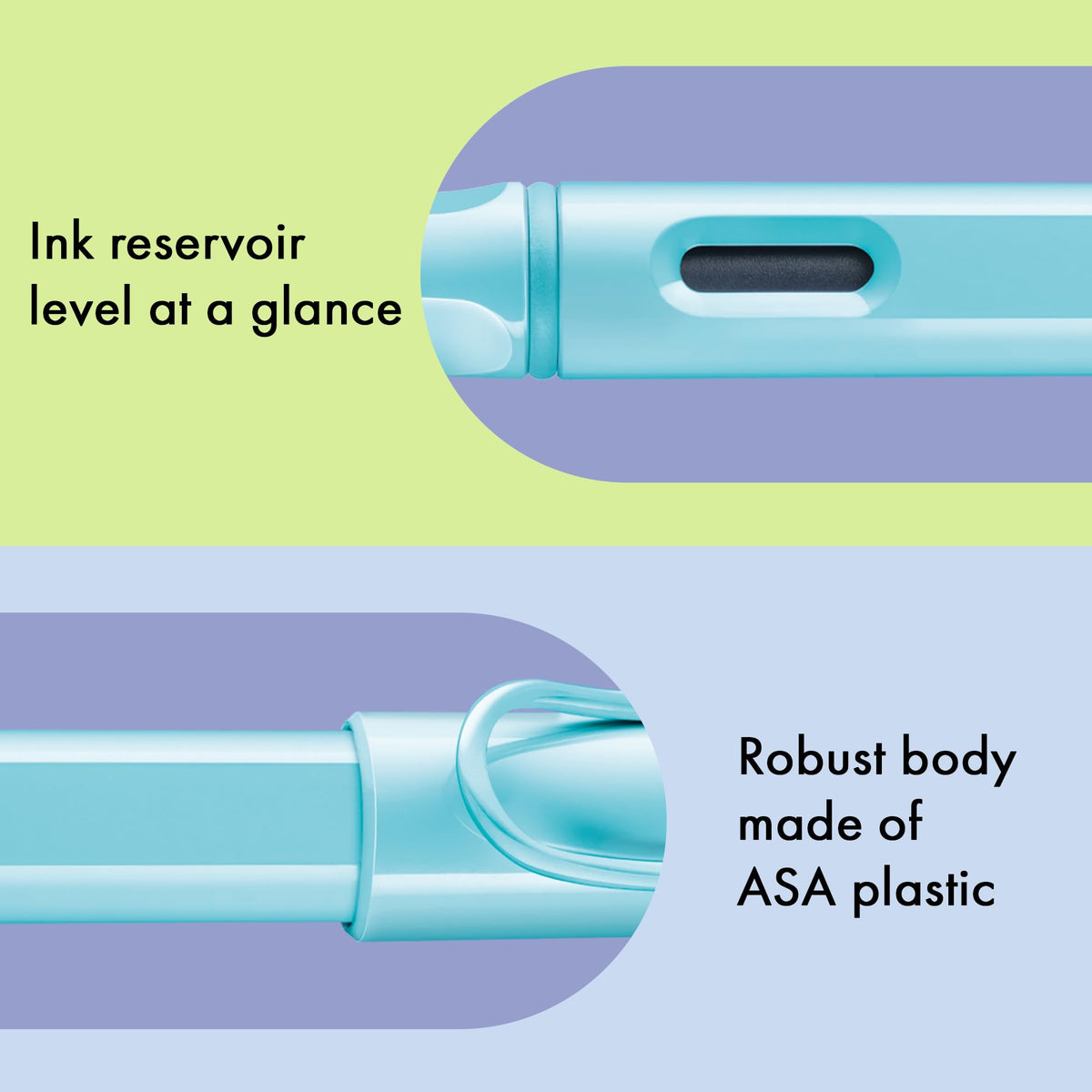 LAMY safari aquasky - Fountain Pen with ergonomic grip & polished steel nib in size EF - ideal for