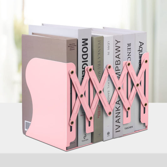 Honagu Adjustable Bookends, Metal Book Ends for Shelves Heavy Book