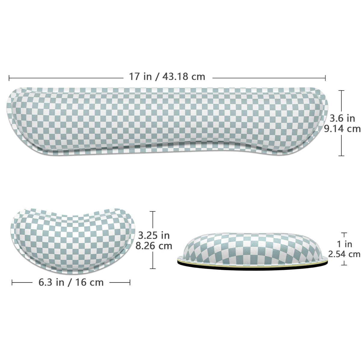 Dapesuom Enlarge Keyboard Wrist Rest Set,Memory Foam,Non-Slip,Sage Green