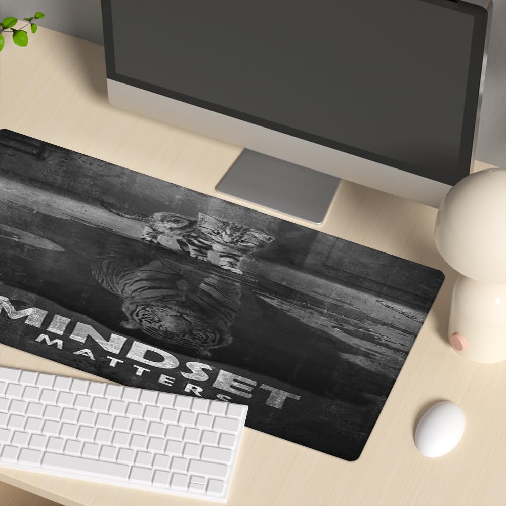 Reateforin Inspirational Positive Quote Large Mouse Pad Hungry for Success Motivational Mouse Pads