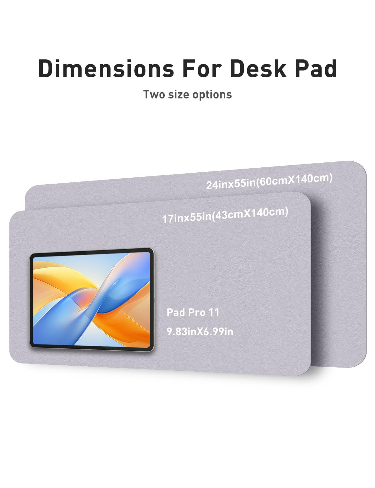 Aothia Faux Leather Desk Mat - Non-Slip PU Leather Desk Blotter, Waterproof Writing Surface, Large