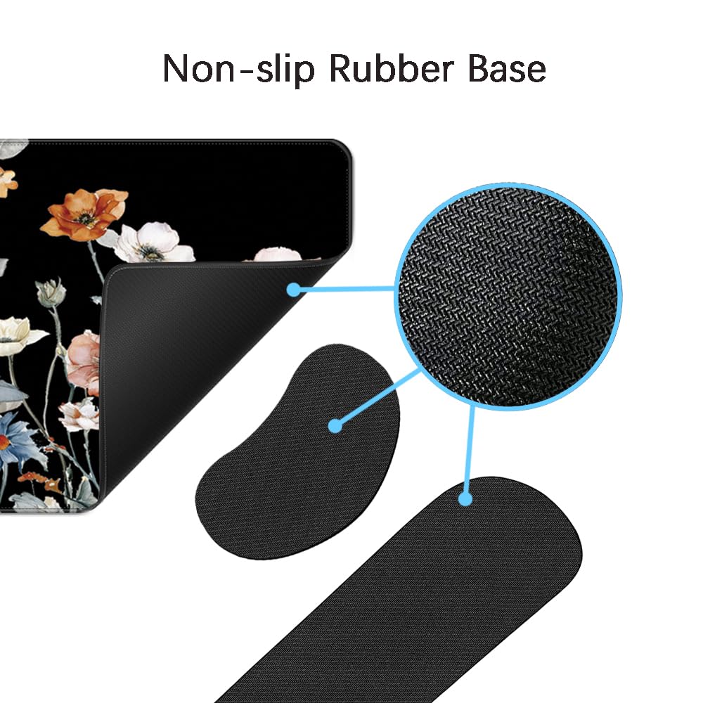 MIBITRI Keyboard Mouse Pad Set, Extended Gaming Mouse Pad+Ergonomics Keyboard Wrist Rest Support