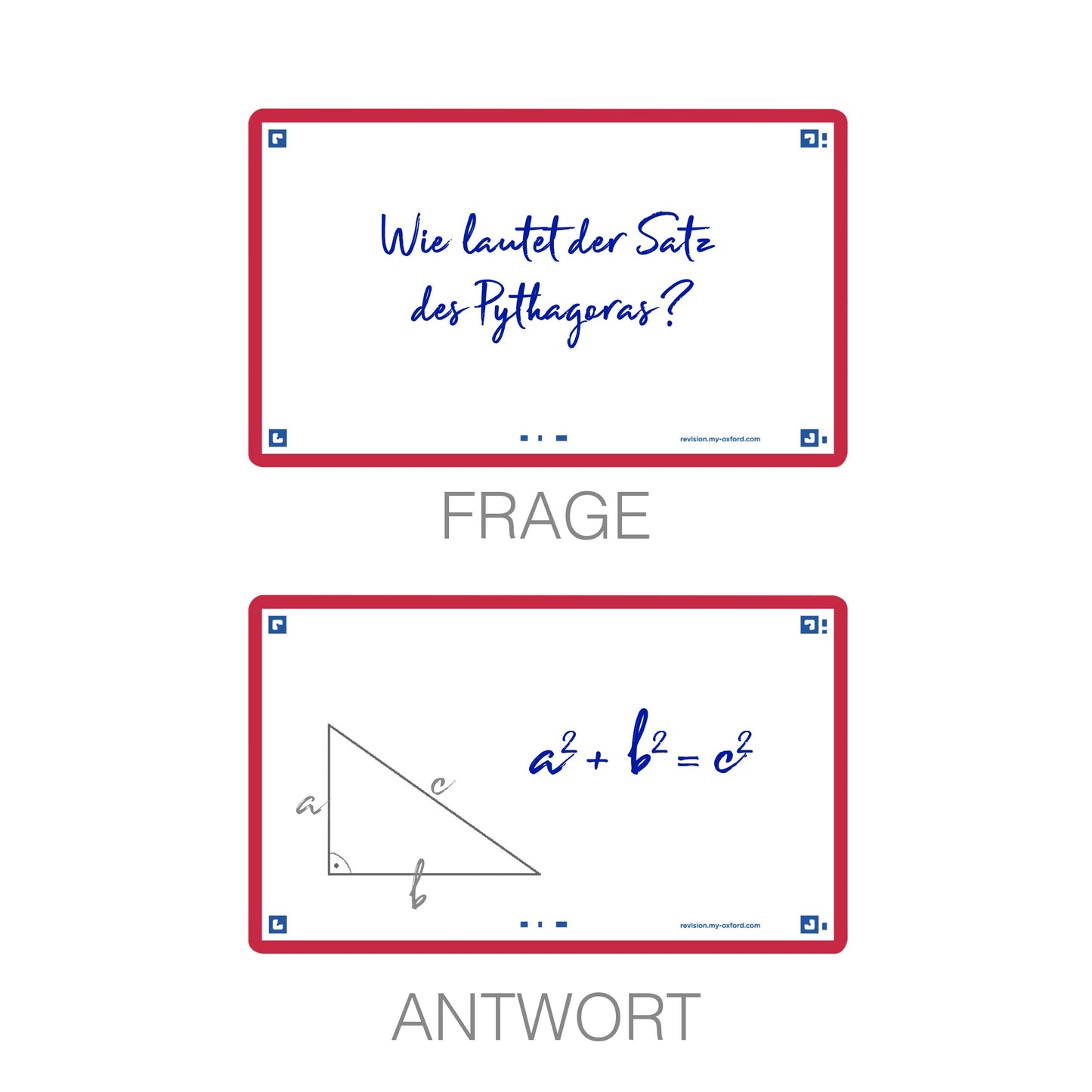 Flash Cards by Oxford, Blank with Red Frame, Pack of 80 Cards, 7.5x12.5cm Size, 400133892