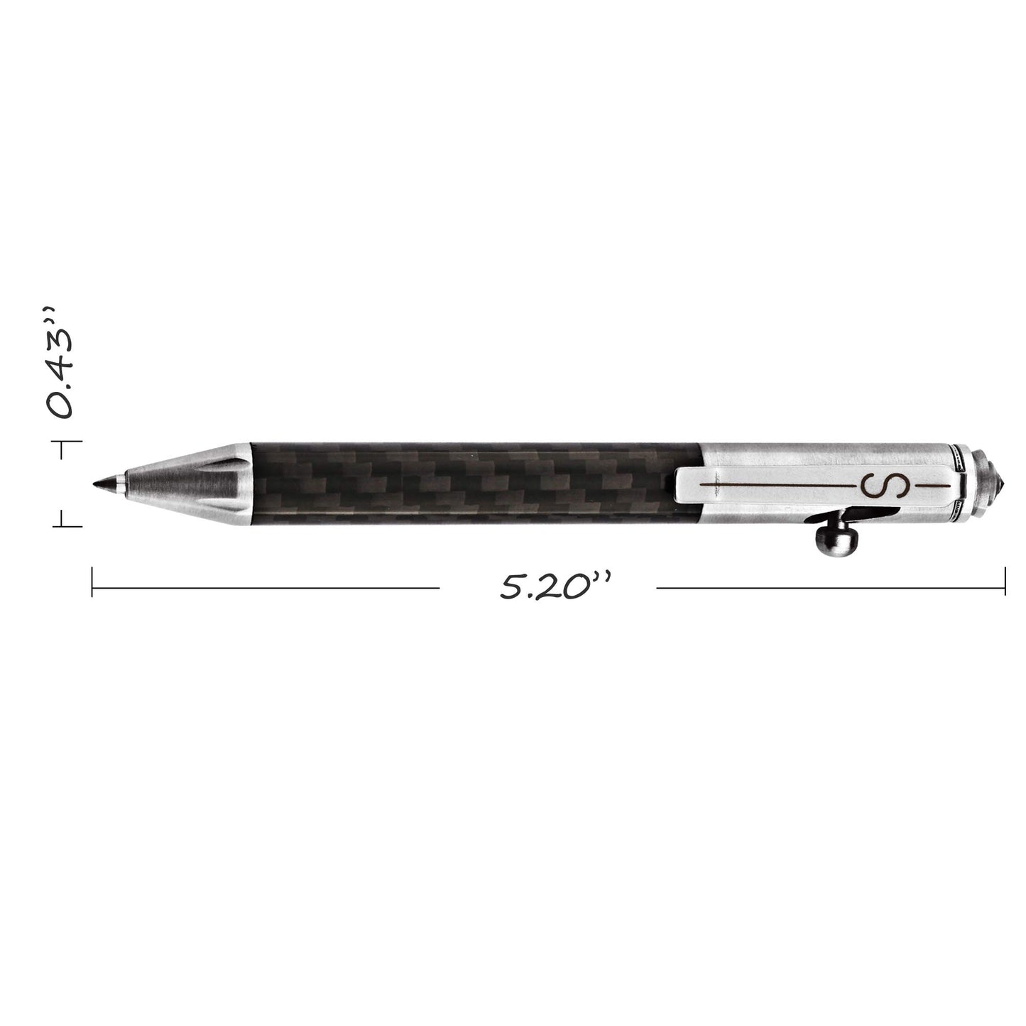 SMOOTHERPRO Carbon Fiber Bolt Action Pen, Compatible with Parker Refill