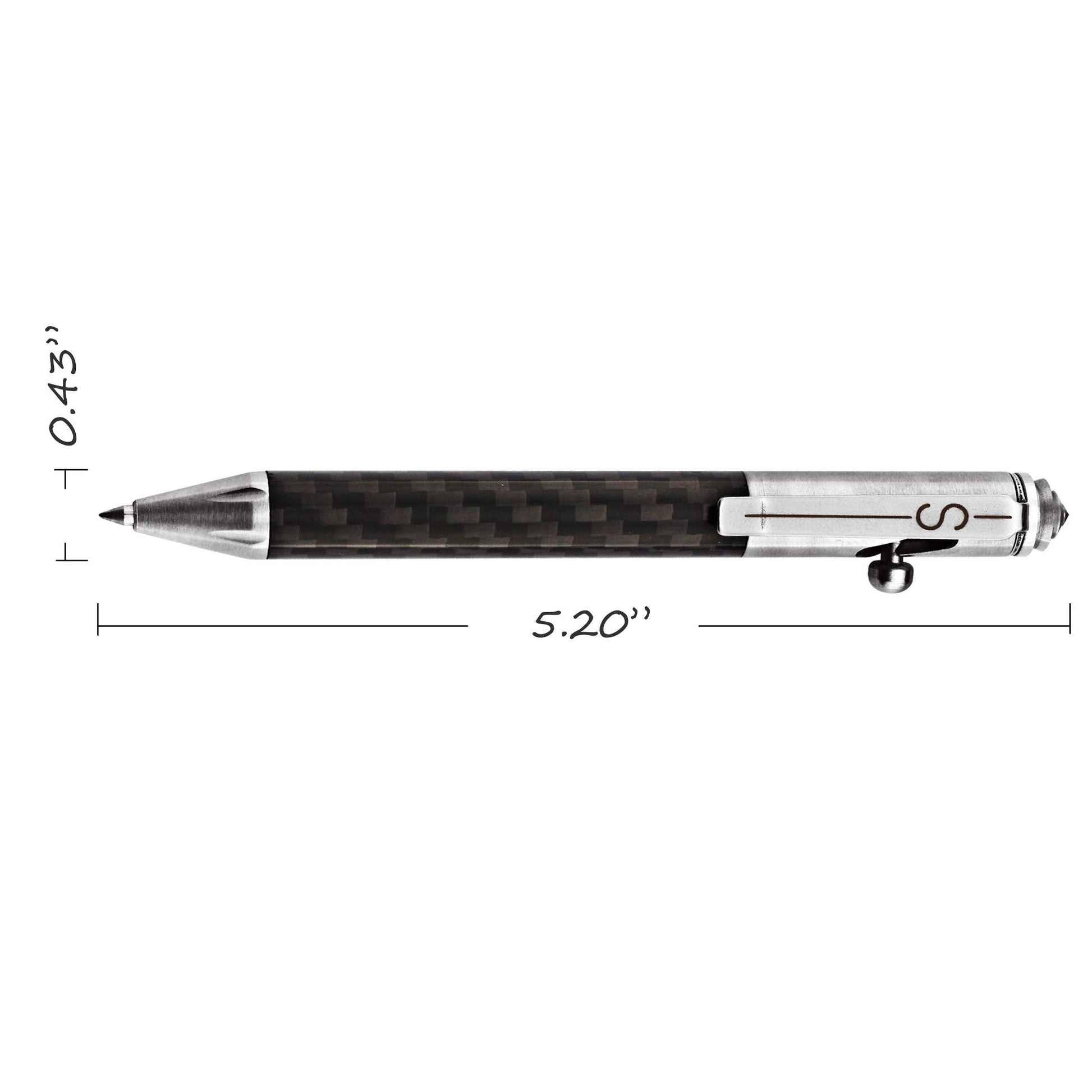 SMOOTHERPRO Carbon Fiber Bolt Action Pen, Compatible with Parker Refill