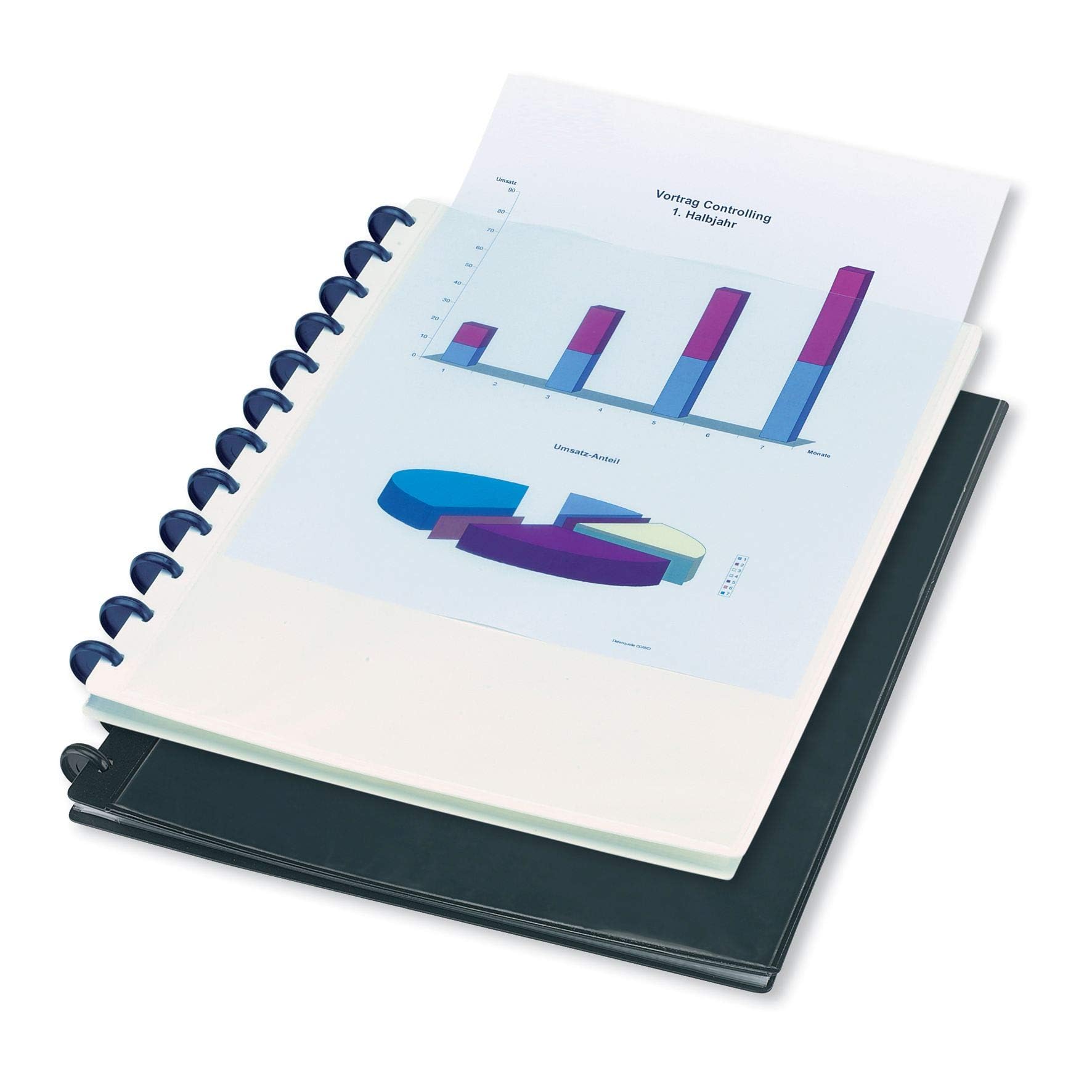 Elba Bürosysteme 61430 Ring Binder with 20 Sleeves A4 235 x 310 mm Black